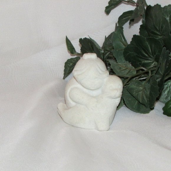 MARBELL Stone Art Sculpture Figurine Child & Seal 3" Belgium Statue Decor - Picture 4 of 7